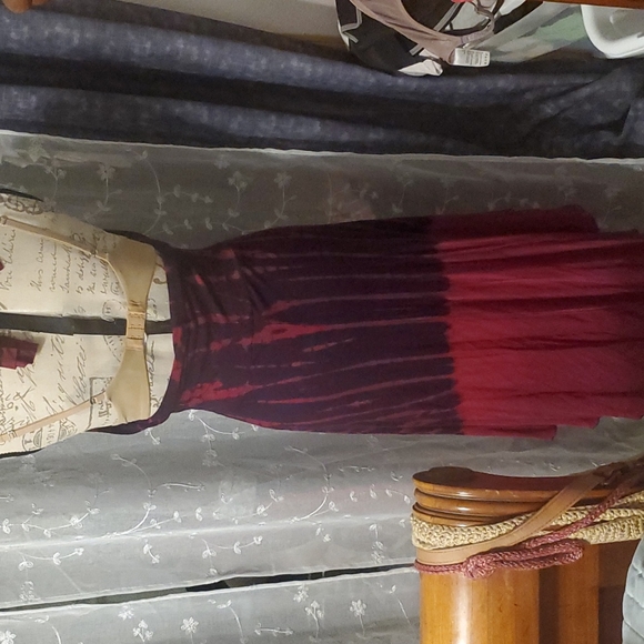 La Luna Loca 2 in 1 Halter Dress Berry tye dye womens size 1 - Picture 2 of 8